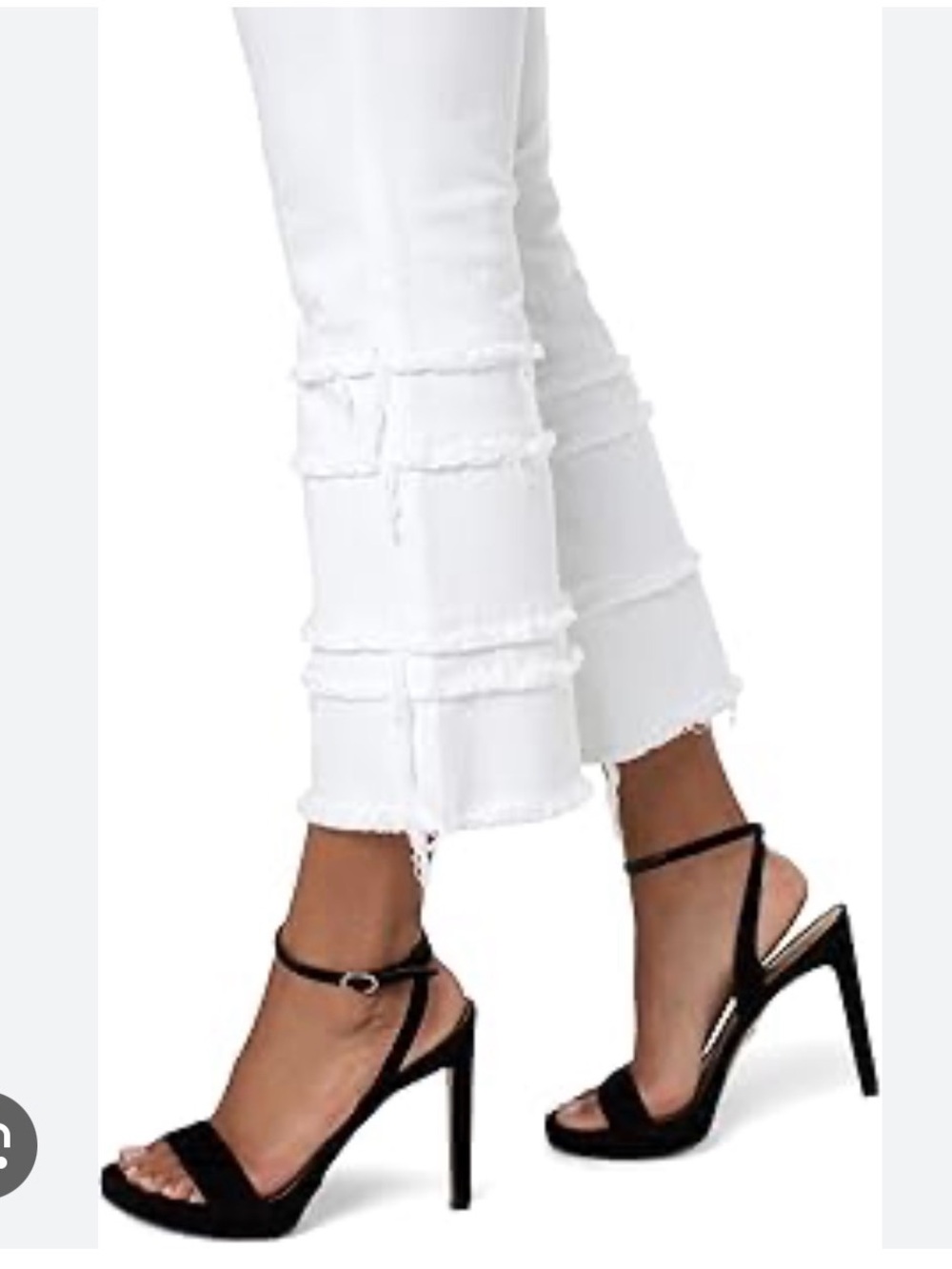 Liverpool - Hannah Cropped Flare Jeans with Frayed Tiered Hem - Picture 2 of 7